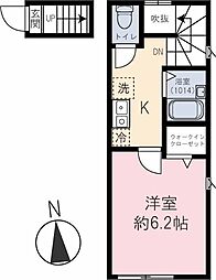 プランドールTC東長崎 2階1Kの間取り