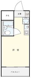 メゾン池袋 1階ワンルームの間取り