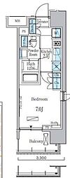 ParkAxis浅草・田原町 1Kの間取図画像