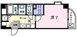 Viento K 2階1Kの間取り