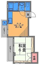 アーバンサトウ 3階1DKの間取り