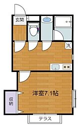 ルミエール喜多見 1DKの間取図画像