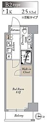 アジールコート両国北斎通 1Kの間取図画像