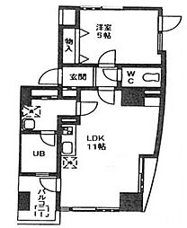 AXIS下町ビル 1LDKの間取図画像