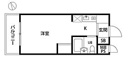 菱和パレス千歳台 ワンルームの間取図画像