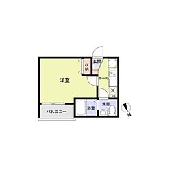 レイズ志木 1Kの間取図画像