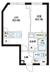 レピュア小石川レジデンス 1LDKの間取図画像