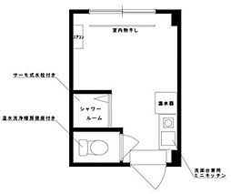 レジデンスカープ新小岩 3階ワンルームの間取り