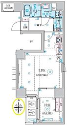 リヴシティ両国五番館 2階1LDKの間取り