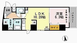 AREA385 1LDKの間取図画像