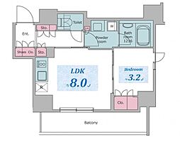 CROSSRESIDENCE六義園 1LDKの間取図画像
