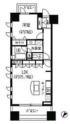 パークキューブ日本橋水天宮 3階1LDKの間取り
