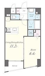 エリアM 7階1LDKの間取り