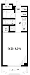 日神パレス生麦 1Kの間取図画像