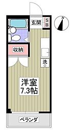 ヒルズ狭山 ワンルームの間取図画像