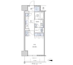 パークアクシス名駅南グランデ 1Kの間取図画像