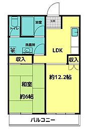 第3山田マンシオン 1LDKの間取図画像