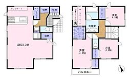 船橋海神3丁目戸建て 3LDKの間取り