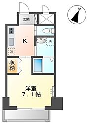 ビアン　くすのき台 5階1Kの間取り