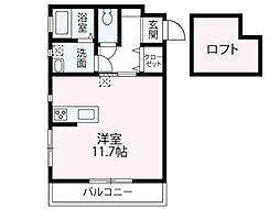 エクウスルーナ根岸台 ワンルームの間取図画像