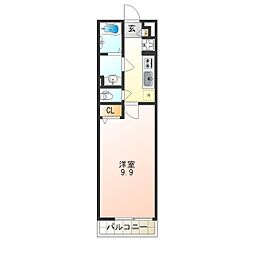 リブリ・曽根ハイム 1Kの間取図画像