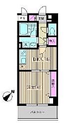 フォーチュンプレイス 1DKの間取図画像