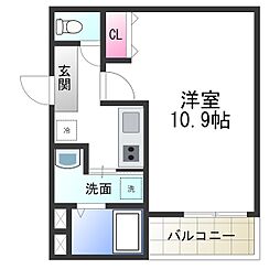 フジパレス堺大浜中町II番館 2階1Kの間取り