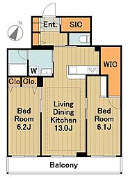 ル・ヴァンヴェール 3階2LDKの間取り