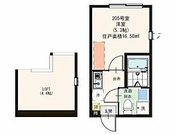TerraceTlico3 1Kの間取図画像