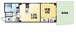 JR東海道・山陽本線 兵庫駅 徒歩7分の賃貸マンション 1階1LDKの間取り