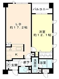 ヒューリック目黒三田 4階1LDKの間取り