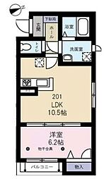 シャーメゾン弥生 1LDKの間取図画像