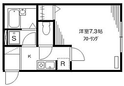 メゾン南麻布 1階1Kの間取り