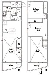 GRANPASEO 阿佐ヶ谷II 2LDKの間取図画像