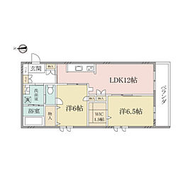 （シニア限定）ヘーベルヴィレッジ大宮 2階2LDKの間取り