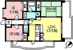 グローリーヒルズ 3LDKの間取図画像