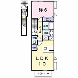 パークハイツ 1LDKの間取図画像