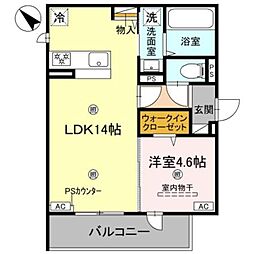 JR東海道・山陽本線 鷹取駅 徒歩2分の賃貸アパート 2階1LDKの間取り