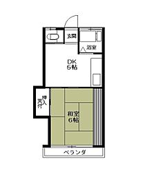 狛江荘 2階1DKの間取り