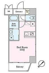 Dormouse和 ワンルームの間取図画像