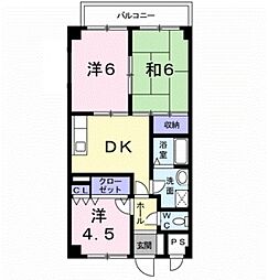 和歌山電鐵貴志川線 田中口駅 徒歩4分の賃貸マンション 4階3DKの間取り