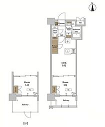 ＲＪＲプレシア蒲田 5階1LDKの間取り