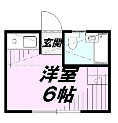 アパルトヴィヴァン ワンルームの間取図画像