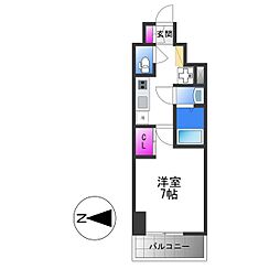 JR大阪環状線 森ノ宮駅 徒歩5分の賃貸マンション 8階1Kの間取り