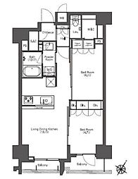 COMFORIA滝野川 2LDKの間取図画像