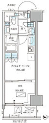 パークアクシス品川天王洲アイル 1DKの間取図画像