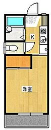 ファーストアルズ湘南 1Kの間取図画像
