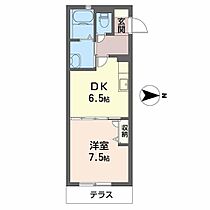 ル・ミュ－　サウス 0108 ｜ 大阪府貝塚市南町6-20（賃貸アパート1DK・1階・35.51㎡） その2