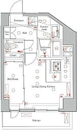 dips西日暮里 1LDKの間取図画像