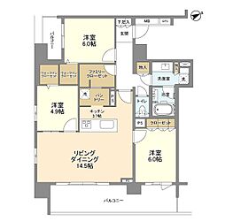 リエトコート浅草橋 3LDKの間取図画像